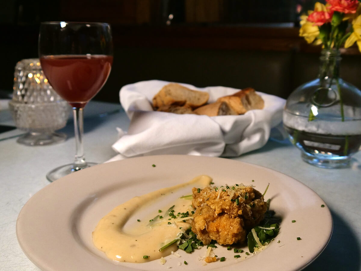 CafeDegas's tweet photo. For your "Date night in place"  Friday evening we have added flash fried Louisiana oysters <3 View our daily specials, and our extended half-priced wine list at https://t.co/bmsGgZJffL then call 504-945-5635 to order.  
C'est une belle journée à la Nouvelle-Orléans!  ⚜️ https://t.co/jG2oRaJB3H
