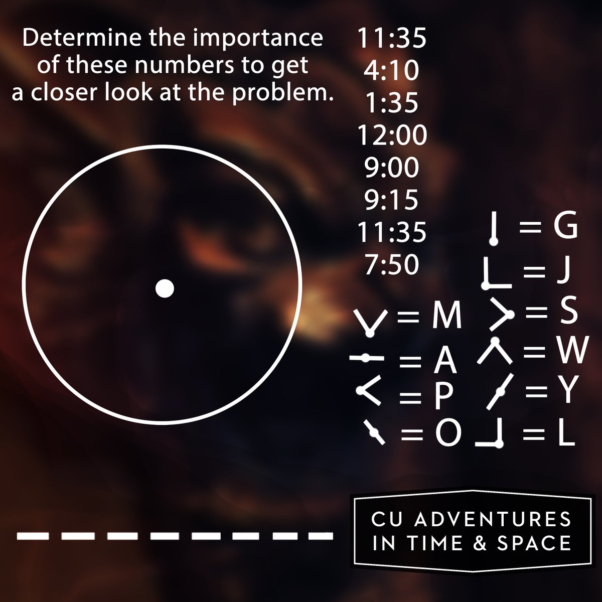 cu_adventures's tweet photo. Puzzle of the day! #puzzleoftheday #escaperoom #puzzle12 #TIMEInYourSpace https://t.co/96dSogqScu