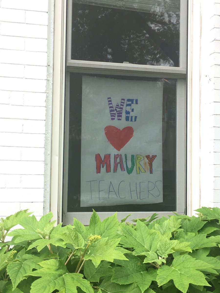 MauryElementary's tweet photo. We love our teachers and staff @MauryElementary school everyday! We hope that we showed all of our teachers, aides, and staff at Maury our appreciation from afar this week. We are so thankful for each of you and miss you all. #MauryLovesOurTeachers https://t.co/Zkme10A58y