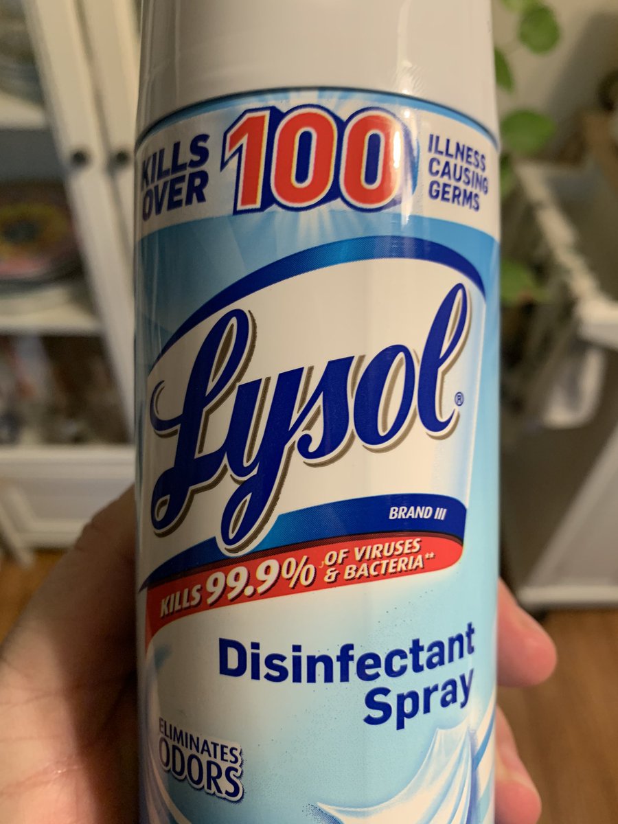 HeathActor's tweet photo. I’m spraying everything in my path. My new best friend. #Covid #quartentine #endoftheworld #PeopleRCrazy #WearYourMask https://t.co/GNa0E11MM9