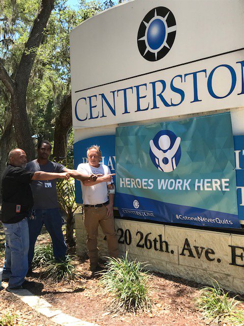 Centerstone's tweet photo. Centerstone is open and continues to deliver care that changes people’s lives!  Housekeeping and maintenance teams at our Behavioral Health Hospital/Addictions Center and outpatient locations are doing their part to help!   #CStoneNeverQuits #MentalHealthMonth #CstoneHeroes https://t.co/y3p9FIKLWc