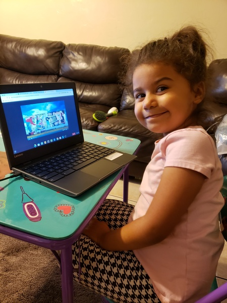 LemonGrovePreK's tweet photo. Working hard on Distance learning is our little @VLMACheetahs preschooler
#Preschool #distancelearning #learningisnotcancelled
#littlelemons #lemongrovelearner https://t.co/3yC7bnKaNs