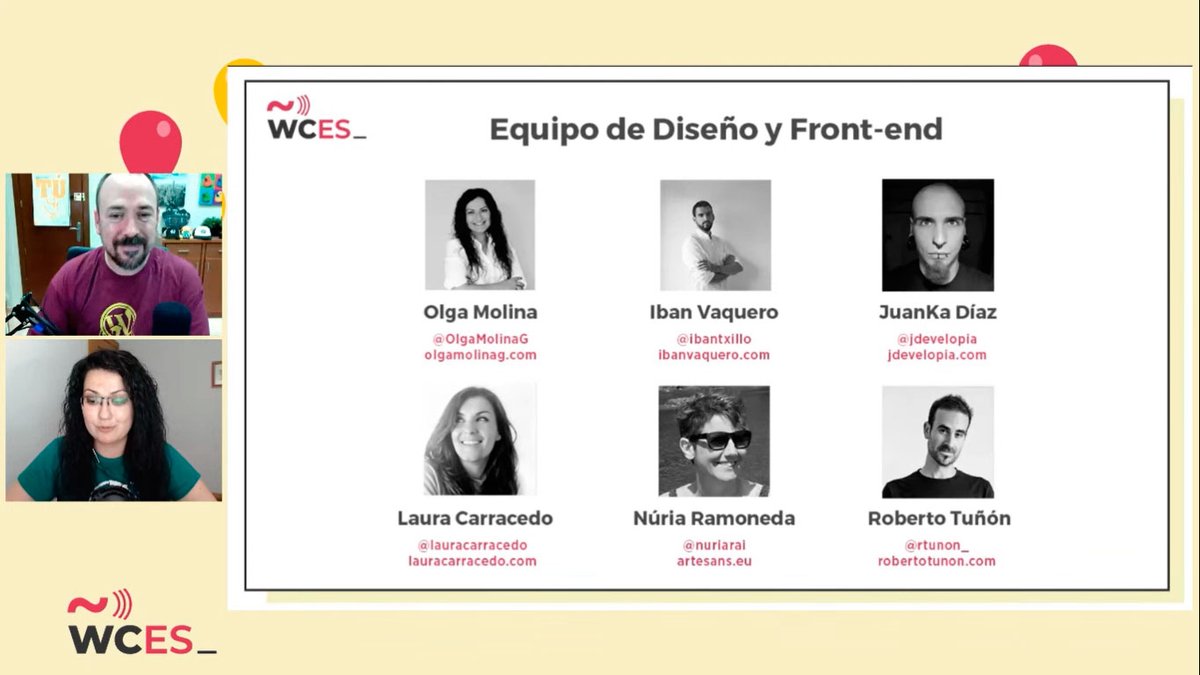 Equipo de Diseño de Wordcamp España <a href="/wp_es/">WordPress España</a> con 
<a href="/OlgaMolinaG/">Olga Molina</a> como lider