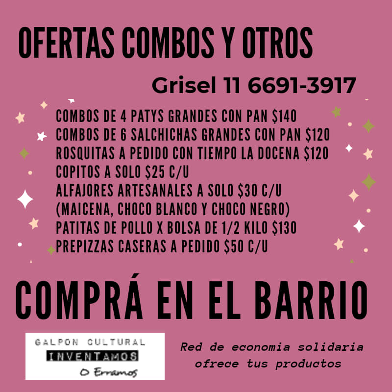 InventaoErra's tweet photo. Te seguimos contando lo que podes conseguir cerca y de manos de vecinas y vecinos
Red de economía solidaria
#LaMatanza https://t.co/UL43HTRsND