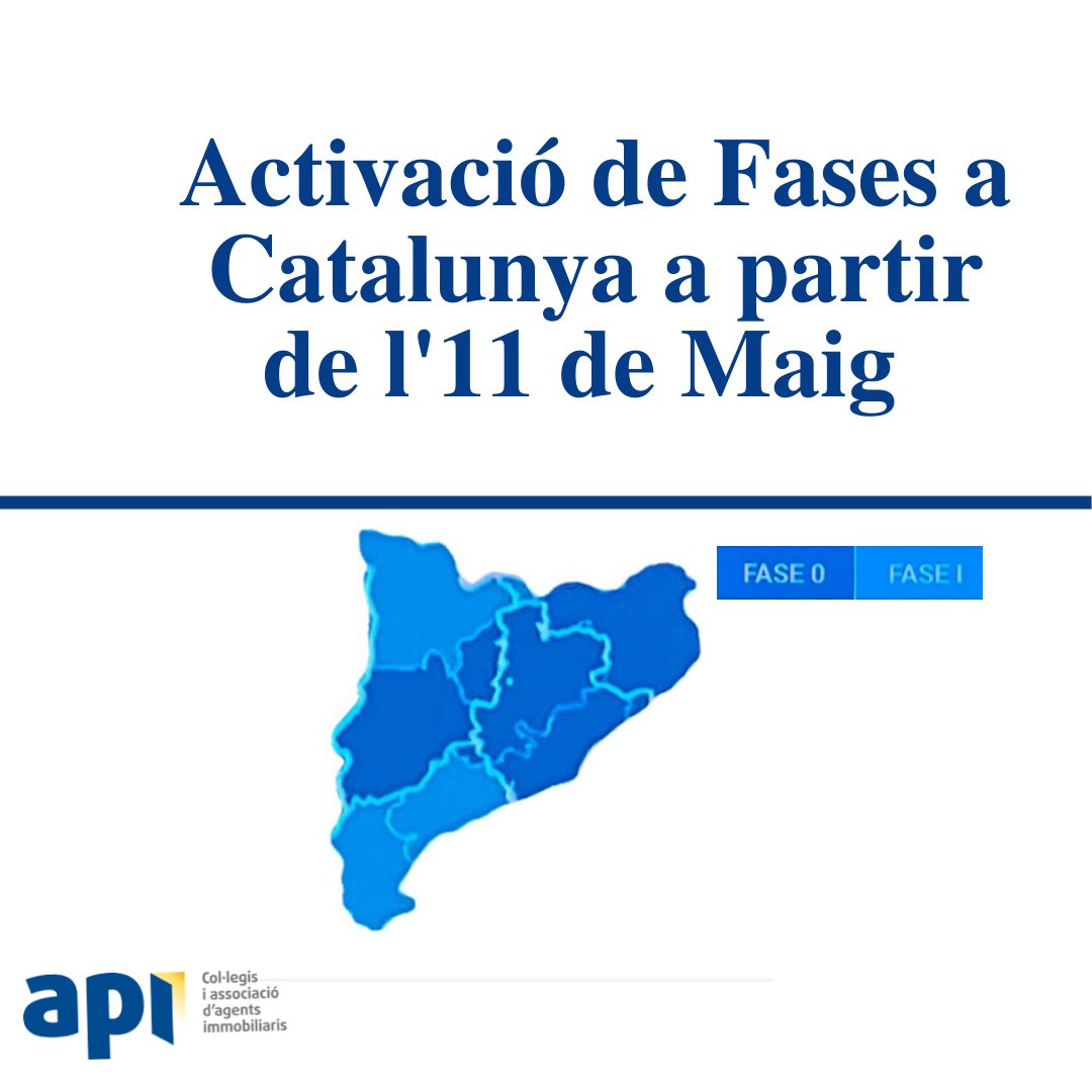apicatalunya's tweet photo. CONFIRMACIÓ MINISTERI: A #Catalunya passen a la Fase 1: Camp de Tarragona, Terres de l'Ebre, Pirineu i Alt Aran. Us anirem facilitant més informació amb les mesures una vegada emès el #BOE.

#CoronaVirusUpdate #AIC #COAPIBCN #Fase1 #orgullapi https://t.co/9YQkkGs68Z