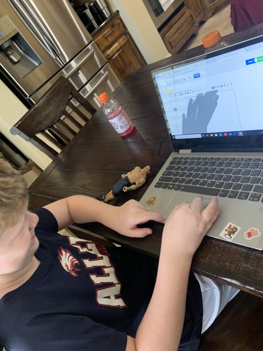 MrsStaceyThomas's tweet photo. Finishing up another week #AllenISDAtHome @StoryFalcons. Only 2 weeks left-we can do this. https://t.co/M3Eg0i577H