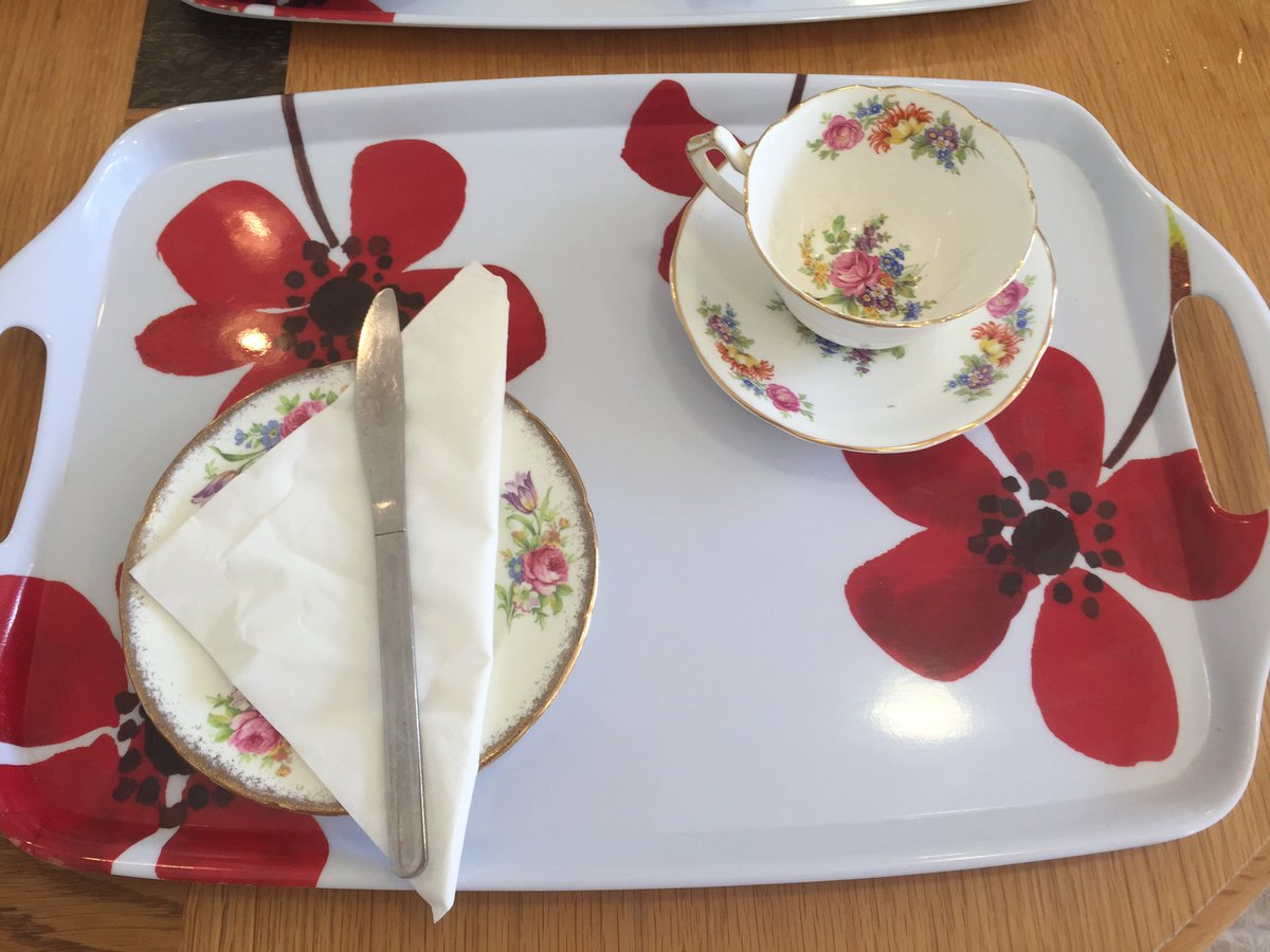 VE dat afternoon tea at Byker Lodge. Not the best way but the sentiment is there. # best china is out!