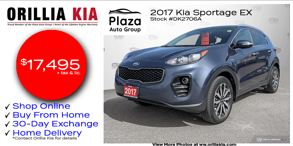 orilliakia's tweet image. Look at this 2017 Kia Sportage EX! Buy from home with a 30-day exchange! Our showroom is now open by appointment. 
@orilliakia @PlazaAutos #kia #sportage #suv #usedcars #orillia #buyfromhome #lifetimeenginewarranty #plazaautogroup
orilliakia.com/used/Kia/2017-…
