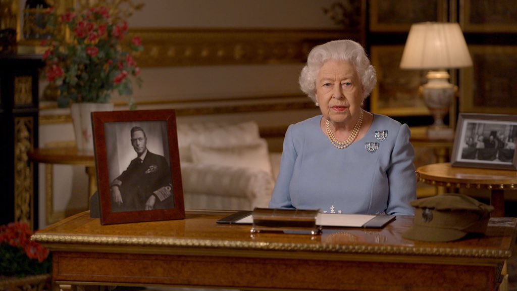 mrdanwalker's tweet photo. “Never give up
Never despair”
The words that ‘summed up’ #VEDay seem very poignant today
#TheQueen #VEday75 https://t.co/q9nMHVT70e