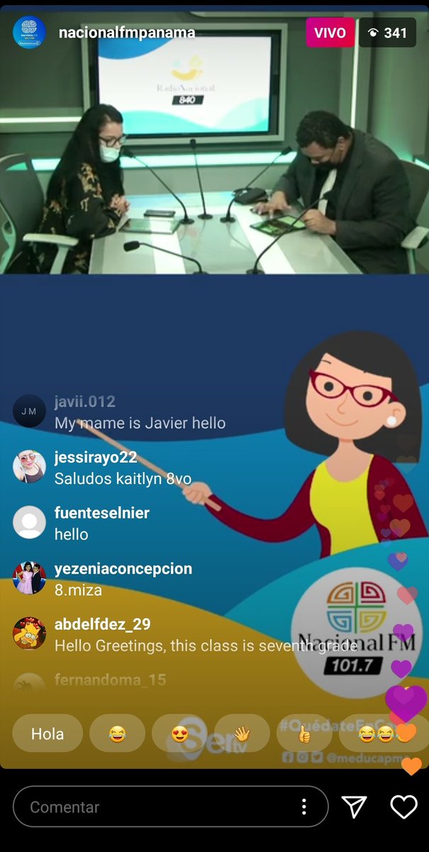 estermoreno1's tweet photo. Así de bien van las clases virtuales del @MeducaPma en nuestra emisora @NacionalFm. https://t.co/3SvDN4R95g