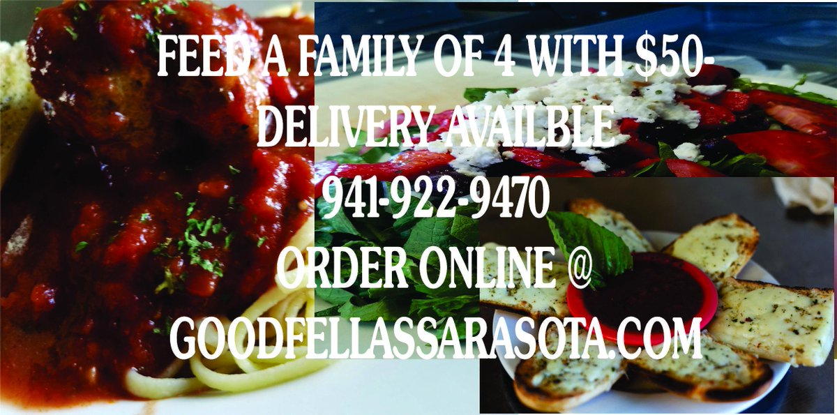goodfellasSRQ's tweet photo. #delivery #food #pizza #instafood #foodporn #foodie #ifood #love #delicious #pizzaria #yummy #deliveryservice #promo #restaurante #instagood #healthyfood #supportcareworkers #sarasota #siestkey #yum #loveit #local #dinefromhome #wegotyou #familynight https://t.co/6NjIVo5g1U