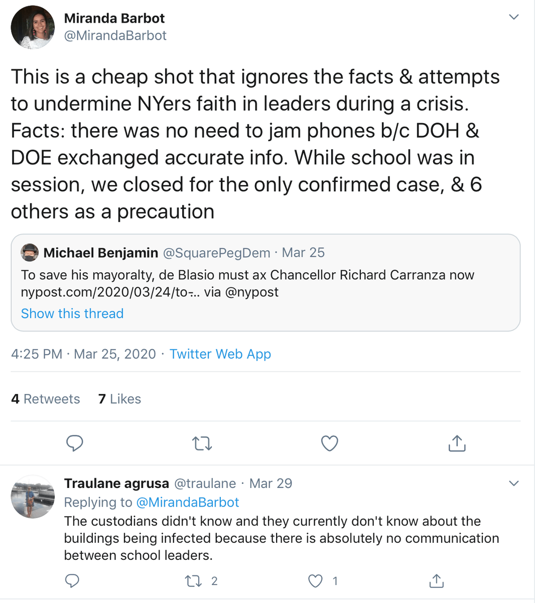 DoEcorruption's tweet photo. 🤔 "There is no reason for concern..Any reports to the contrary are false."
How'd that go with the internal DOE memo advising school officials to not report cases of teachers or staff who tested positive for COVID-19 in Mid-March? #DOEcorruption https://t.co/GllkKYVOpp