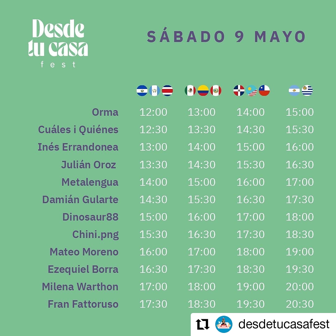 silvinaehornos's tweet photo. #DesdeTuCasaFest
@desdetucasafest
X Instagram
Cada concierto a través del perfil del artista
🇺🇾: @CamilaSapin @congouruguay1 @mateomorenouy @damiangularte #fedewolf #franciscofattoruso
#ineserrandonea #paulhiggs https://t.co/cY832eWX6F