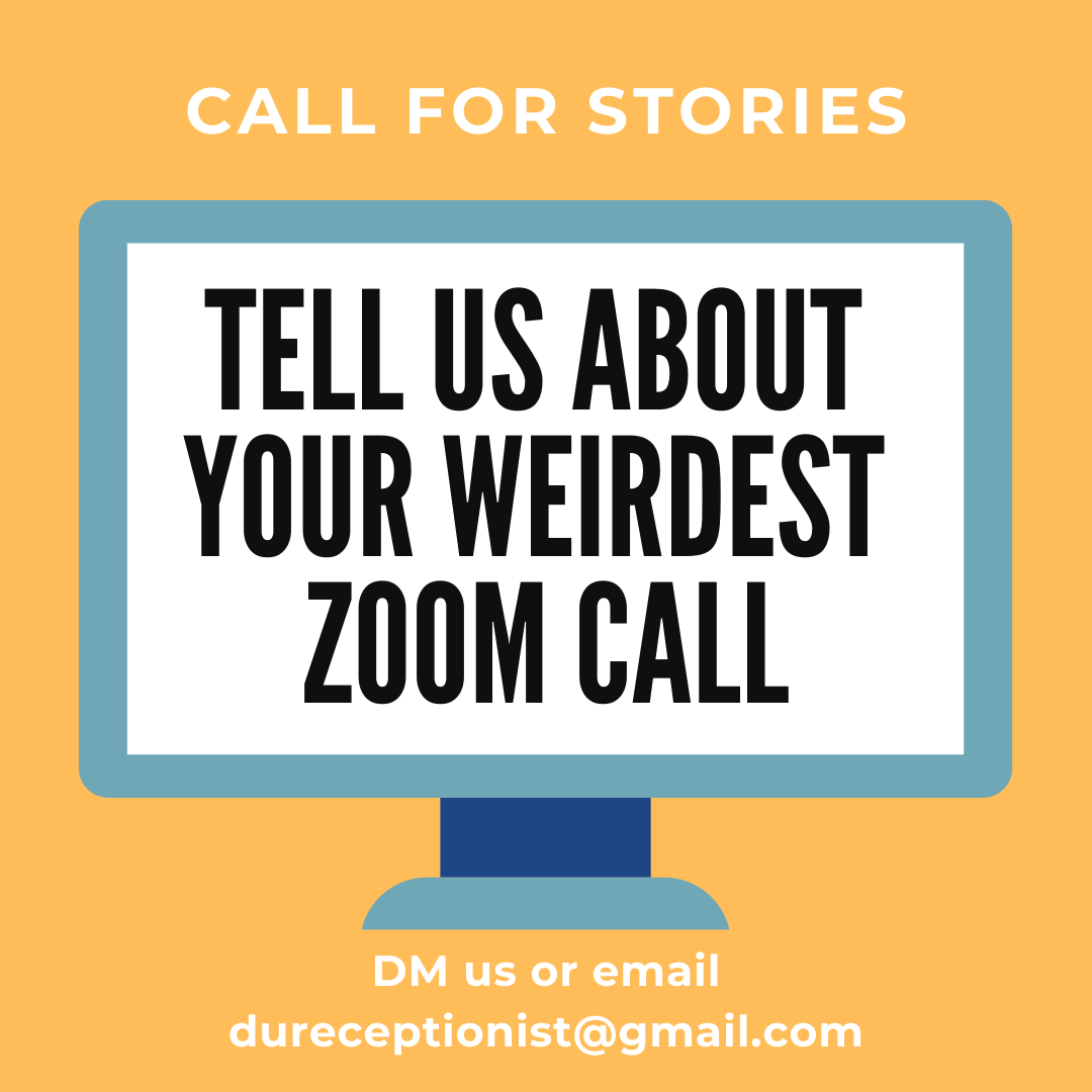 UniverseBYU's tweet photo. If you've had a funny, embarrassing or just plain weird Zoom experience, we want to hear about it! Dm us or email dureceptionist@gmail.com. https://t.co/8u4jTCiLoS