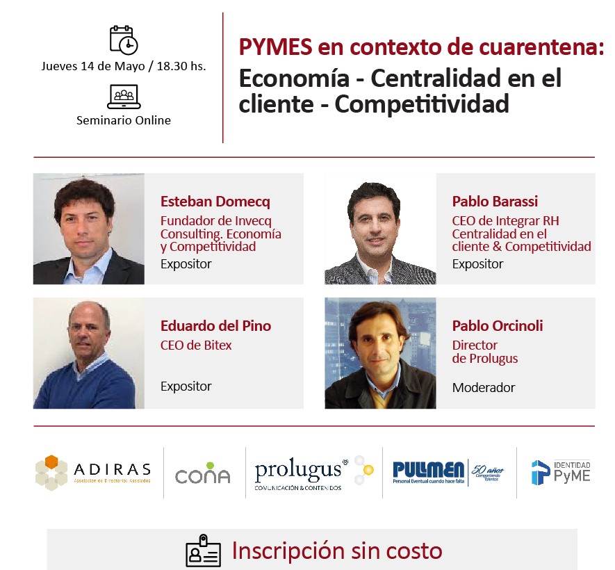 La <a href="/UCEMA_edu/">UCEMA</a>  lanza una nueva jornada del ciclo "#Pymes en contexto de cuarentena", con foco en la economía, la centralidad en el cliente y la competitividad 📋 Será el 14 de mayo a las 18.30. + INFO e inscripciones 👉 ow.ly/4xqb30qEpox