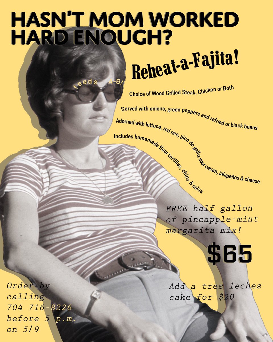 Hasn’t she?! Get those fajitas.