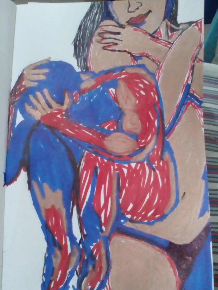 kingCarnero_s's tweet photo. #Cuarentinta #Sharpies
#Sketch #Sketchbook #Lines
#COVIDChronicles
Título: Dois Corpos 💟 https://t.co/VZpz4UBml1