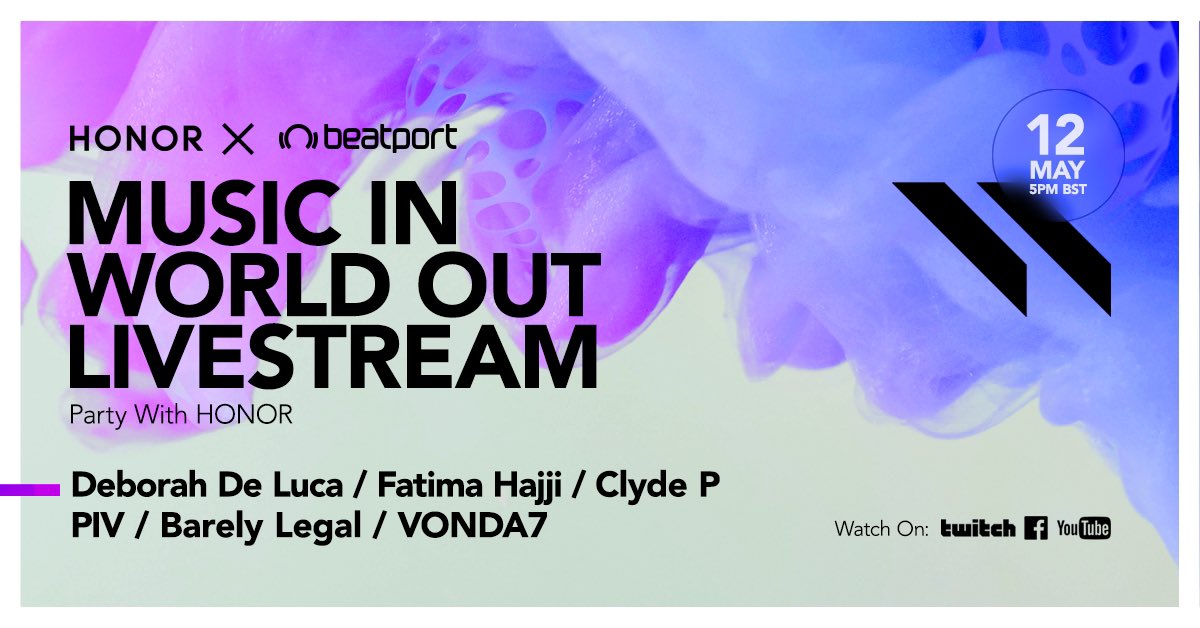 chloerobinsondj's tweet photo. Doing a live stream this Tuesday w @UKHonor x @beatport #MusicInWorldOut
17:45 BST ✨ https://t.co/0mq2s2yhOa