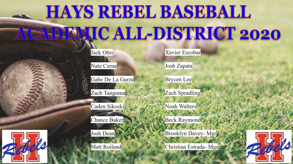 Congratulations to these young men and lady who not only took care of business on the field, but also in the classroom!! #RPND #rebelswithacause #wearehays