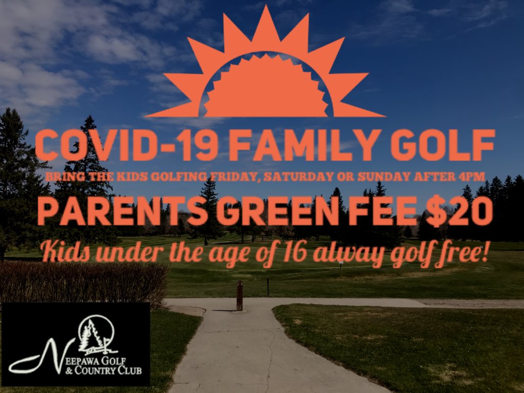 NeepawaGolf's tweet photo. Family Golf. Bring the kids! The course looks fantastic. Call 476-5711 for tee times! https://t.co/4lqUxEINbD