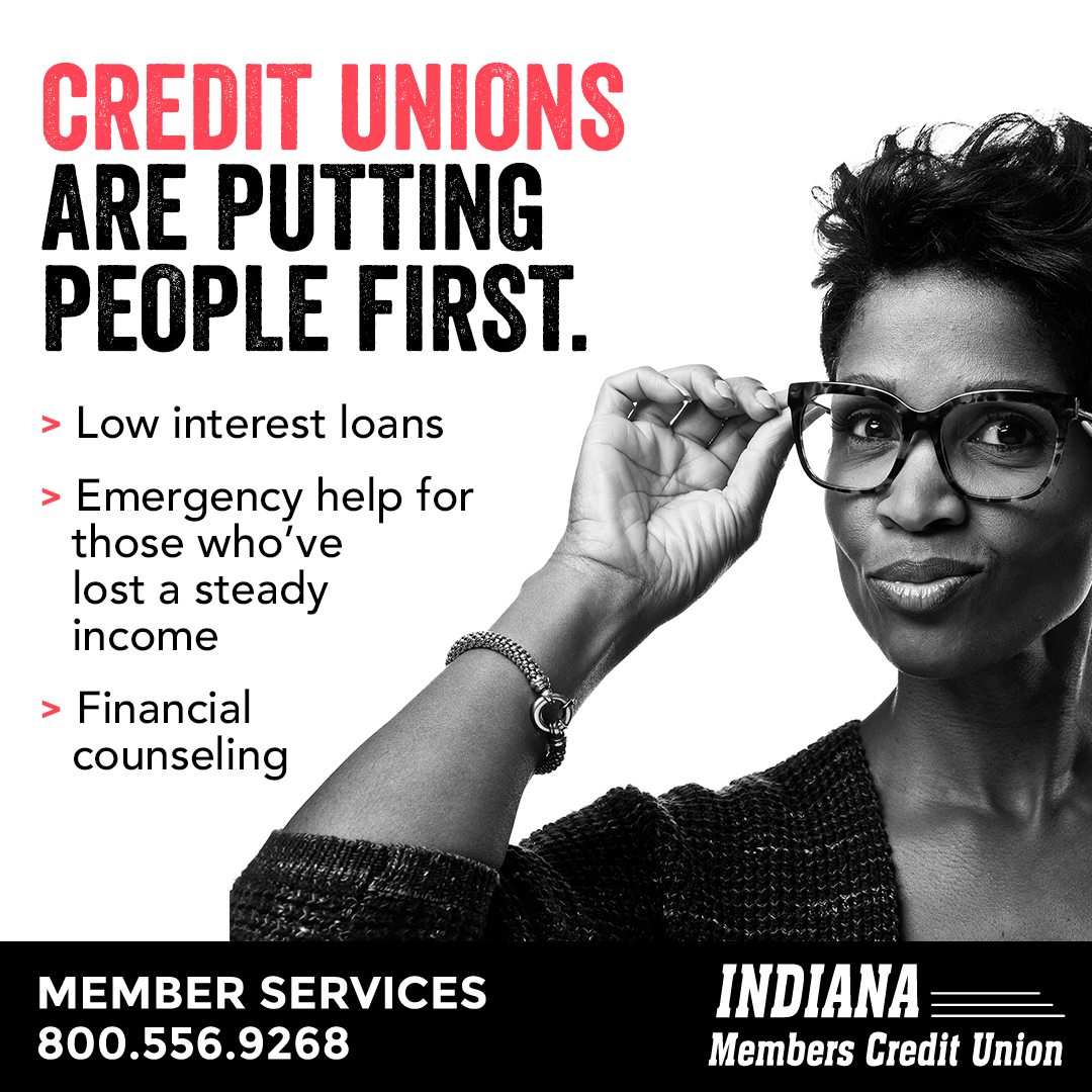 IndMembersCU's tweet photo. Indiana Members Credit Union is here for you and ready to help you with all of your financial needs! Click here to learn more about our financial relief options: https://t.co/1H4e01VWIV #CUAwareness #PeopleHelpingPeople https://t.co/BhpLbrKfGe
