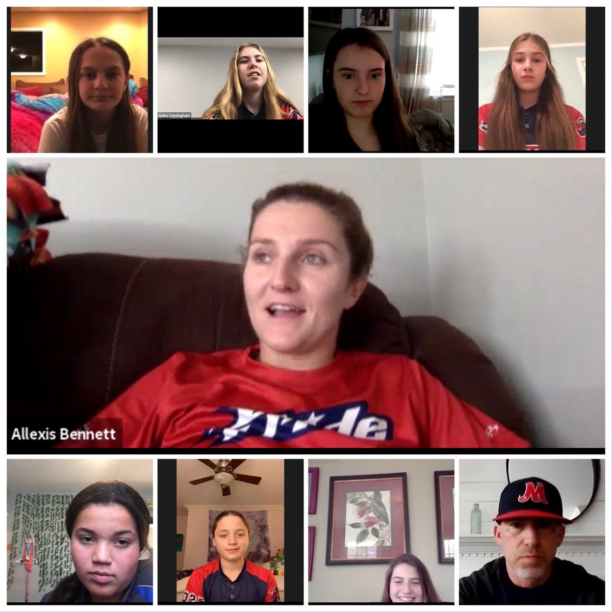 SjMystics's tweet photo. From NJ to CA. @USSSAPride OF, @Chippingaway48 chatting it up with @papa_dorman’s 12U squad. Link to full chat below:

https://t.co/C8CiiWTWfO
Password: 1J&amp;r*1&amp;8
#SJMystics #12UDorman #Girls #Fastpitch #Pride https://t.co/NiUpGAeiXQ