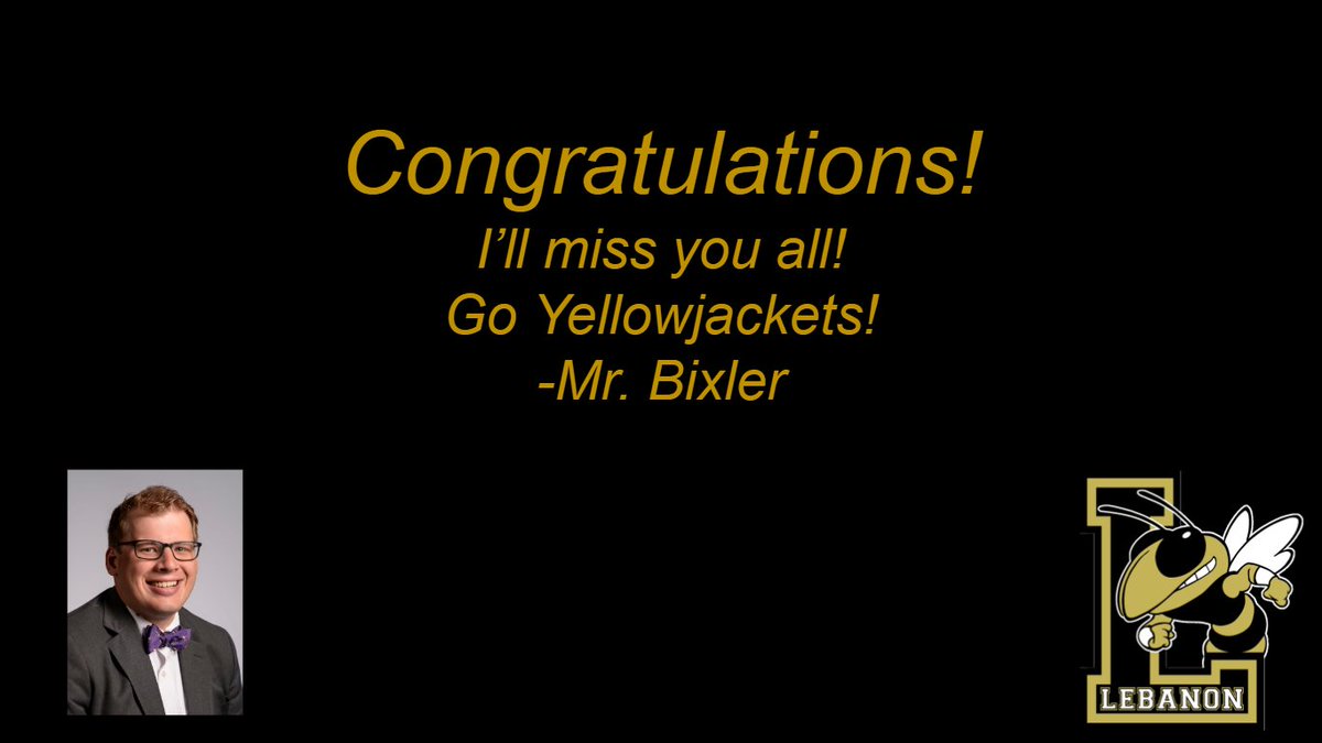 Happy last day Seniors! Thank you for putting up with me for two years. I am going to miss you a lot. Feel free to reach out if you ever need help!