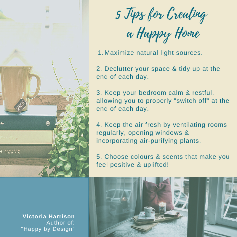 5 things we can do everyday to maintain a happy home during these usual times. 🏡❤️ #FridayFeels #stayhappy #happyhome #keepingpositive #stayathome