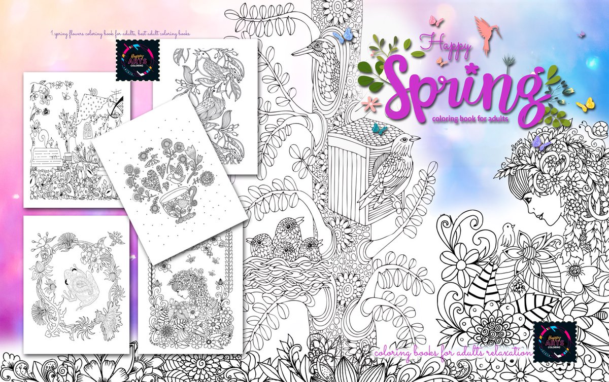 BooksVibrant's tweet photo. Happy spring coloring book for adults: spring flowers coloring book for adu... https://t.co/GwJgTIRcIf via @AmazonUK #eastercoloring #springtimecoloring #adultcoloring #springcoloringbook #coloringforgrownups #prismacolor #coloringaddict #colouring #adultcolouring https://t.co/o4RqqMWIgX