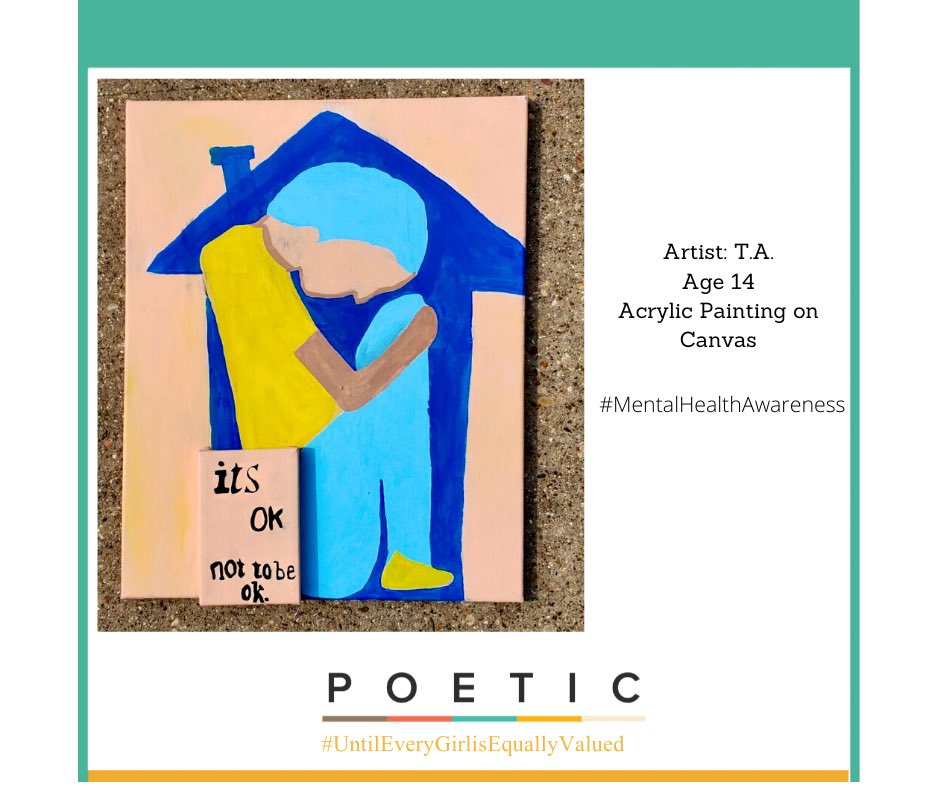 POETICPersists's tweet photo. Join us in raising awareness for #MentalHealthAwarenessMonth.  While 1 in 5 will experience a #MentalHealth condition, at POETIC, 100% of our girls are courageously fighting to find a life worth living and thriving! #ItsOkNotToBeOk #UntilEveryGirlisEquallyValued #POETICPersists https://t.co/WbxXly4DwJ