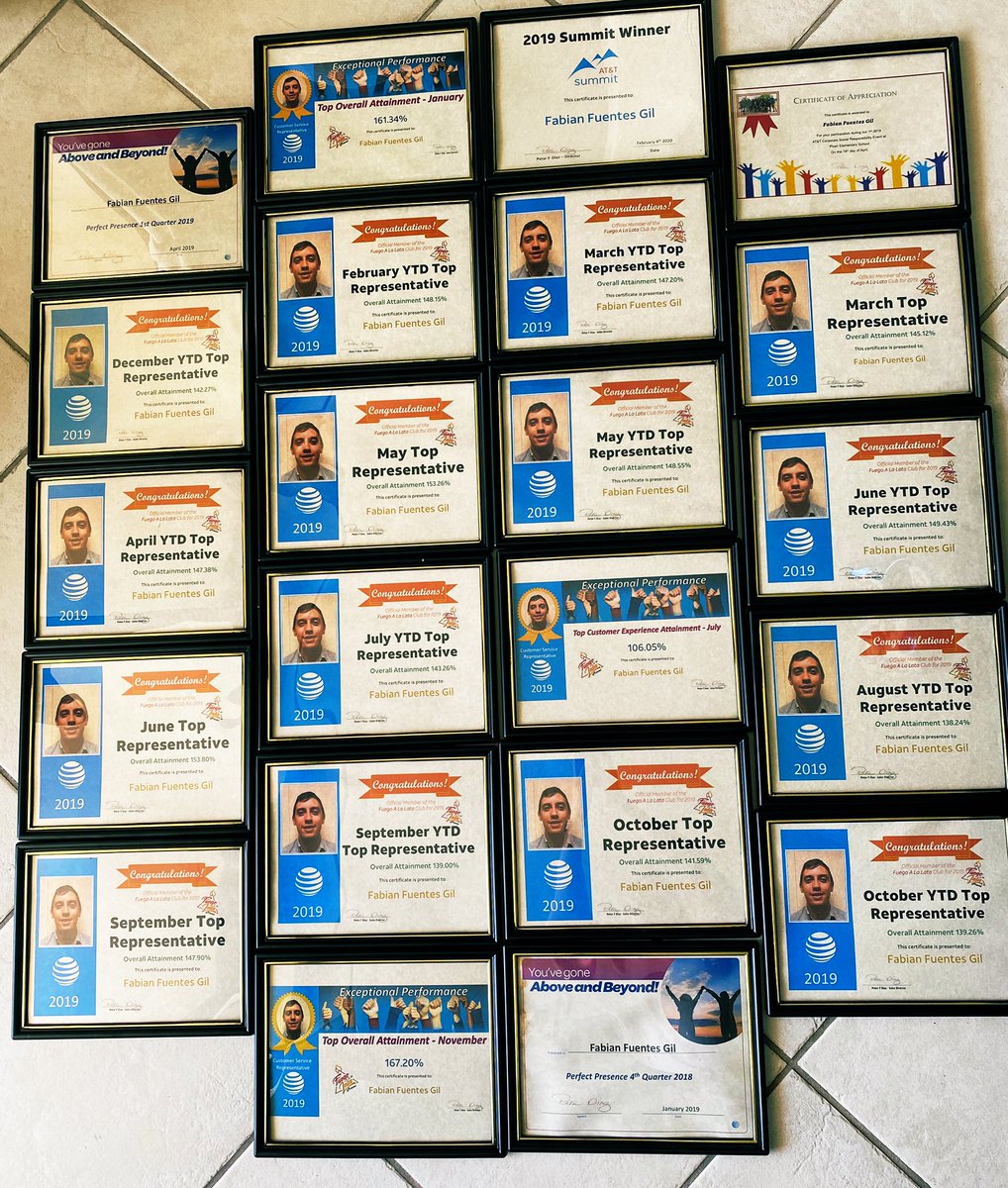 The harder you work for something, the greater you’ll feel when you achieve it! And to be honest these awards mean a lot me! #FlashbackFriday #LifeAtATT #RoadToSummit #MSS #Miami #TuggleNation #FieldsFam #ATT <a href="/ATT/">AT&T</a>