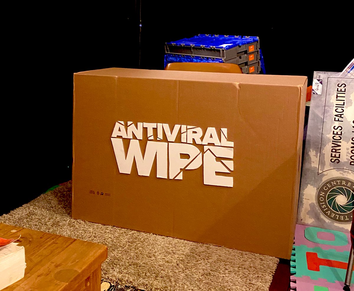 ANTIVIRAL WIPE - which will be 50% *longer* than first advertised - is on BBC2, May 14th at 9pm. Please excuse cardboard desk.