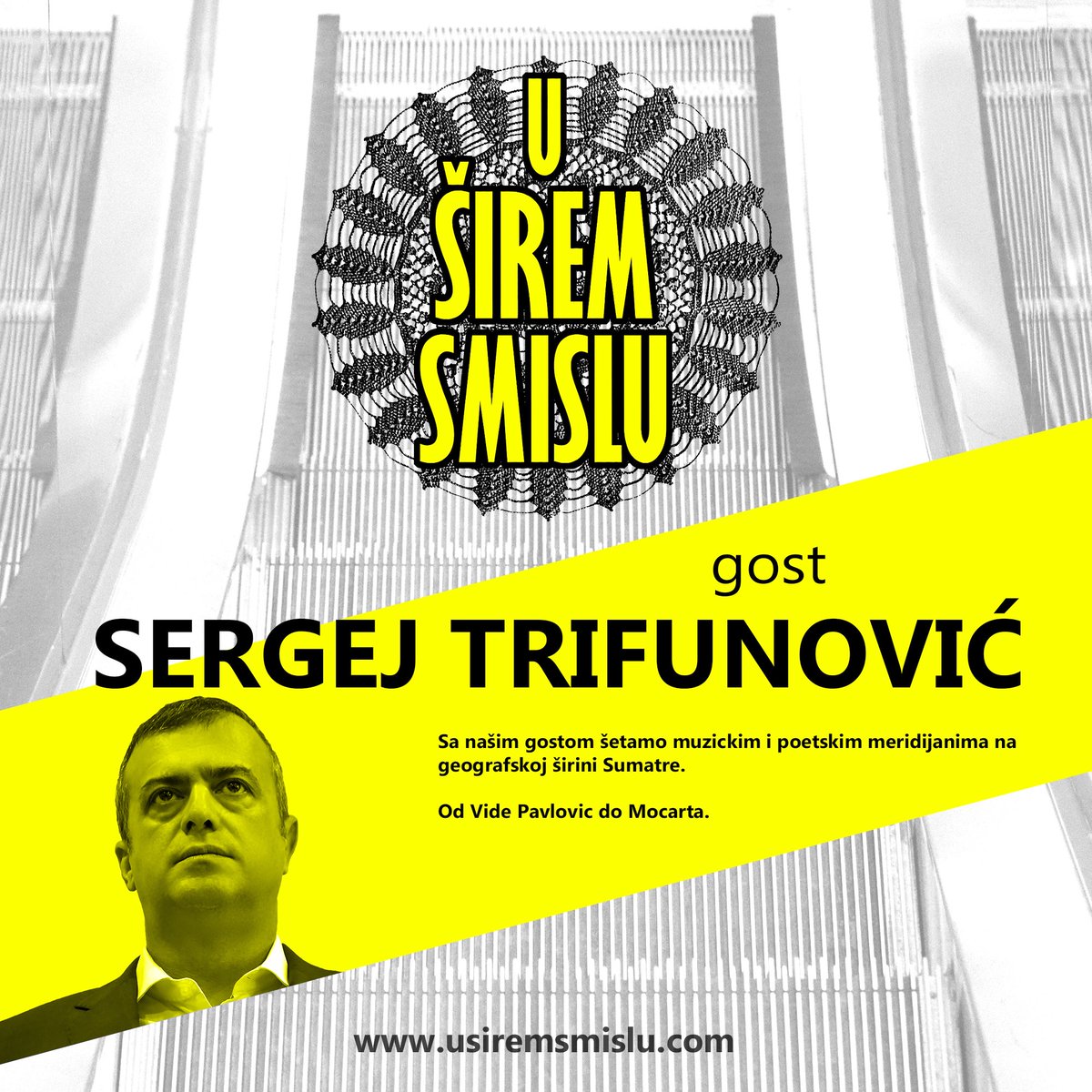 usiremsmislu's tweet photo. Uskoro nova epizoda podkasta “U širem smislu”.
Sa našim gostom @WhistlerDick šetamo muzičkim i poetskim meridijanima na geografskoj širini Sumatre.
Od Vide Pavlović do Mocarta.

Pratite nas! https://t.co/q1RKKYri9e