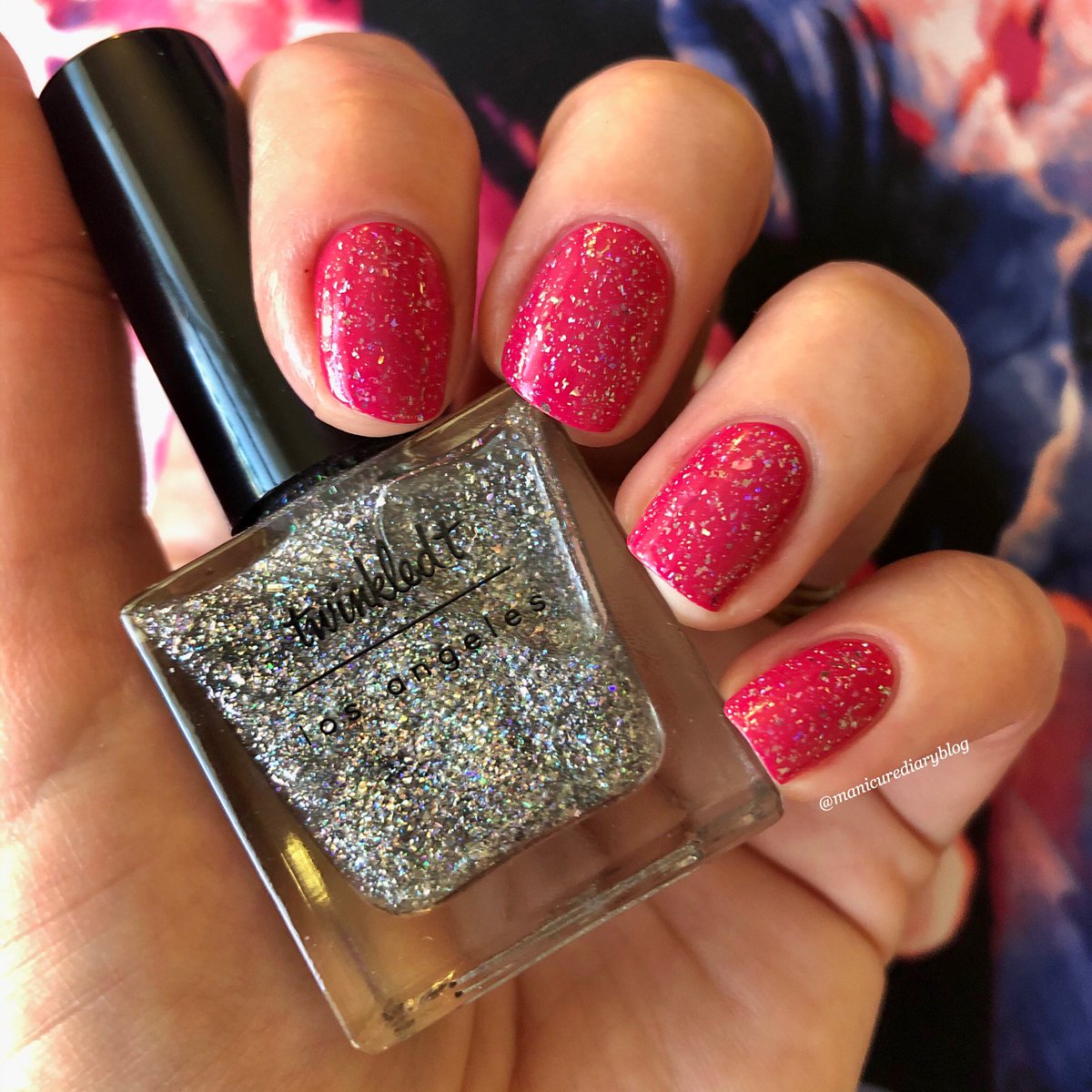 ManicureDiary's tweet photo. Received my order from @TwinkledT a few days ago and couldn’t wait to try Holo Lightning✨ Here it is on top of @SmithandCult Suburban Warrior. I’m obsessed😍
...
#manicurediary #twinkledt #hololightning #flakieholo #holo #smithandcult #nails #notd
https://t.co/G3wQSrjDhK https://t.co/ja1jofrsRW