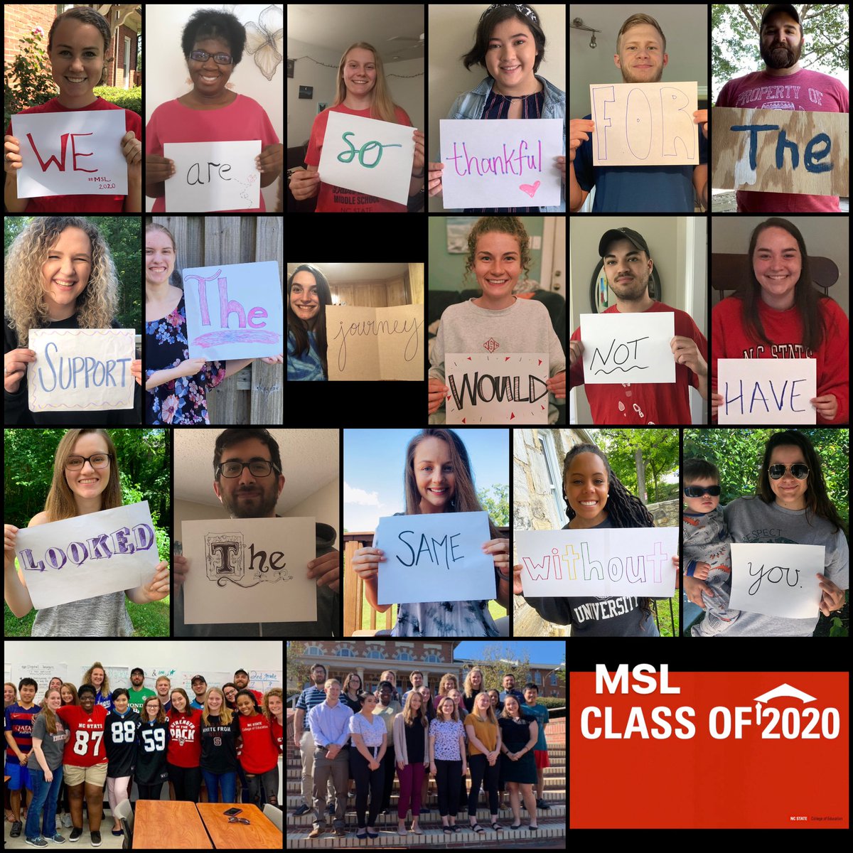carl_young's tweet photo. Congratulations, NC State Class of 2020! And a special shoutout to our stellar #MSLF19 Seniors, &amp; my awesome #EngEd #MAT and #NLGL grad students: @ncsumoehrk, @AnnaliseBoese!  ♦️🐺♦️ #NCStateCED2020  ❤️✊🏼🌟@NCStateCED #PACKProud #MCV https://t.co/V54DAtw0SP
