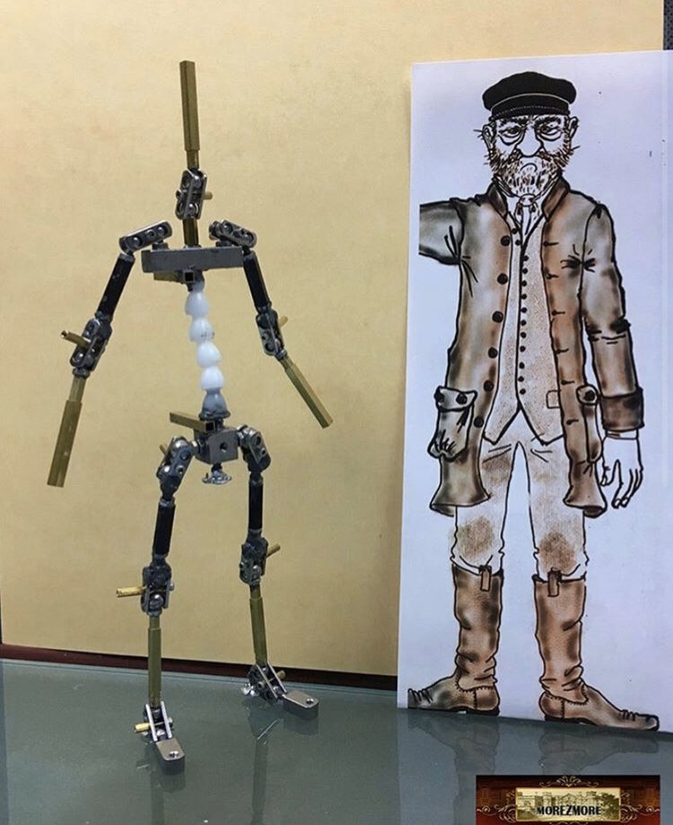 Workshedanimate's tweet photo. The puppet is taking shape over at @morezmorestudio - the armature is complete!
.
.
#Workshedanimation #ironleech #horror #horrorfilm #stopmotion #animation #indiefilm #armature #puppet #filmmaking #filmmaker #SupportIndieFilm #BehindtheScenes #whaling #ocean #sailor #horrormovie https://t.co/cb6mpPejgM