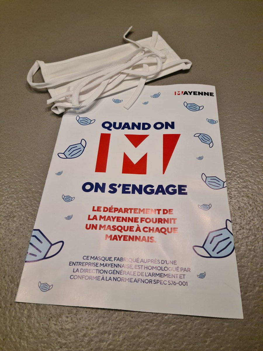 OuestOffices's tweet photo. #maymasque bien reçu @chateau_gontier 😷.
#6000Mercis @lamayenne et à tous les bénévoles 🤝🏻👏🏻.
Quand on 〽️ on s'engage 💪🏻
#Mayenne
#SolidariteCOVID19
#COVID__19 https://t.co/mYJ2aSUspe