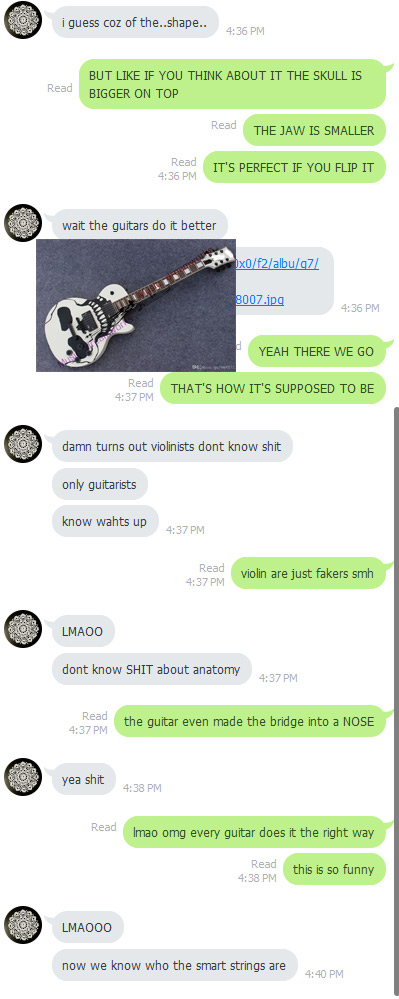 tl;dr guitar designers have bigger brains than violin designers 