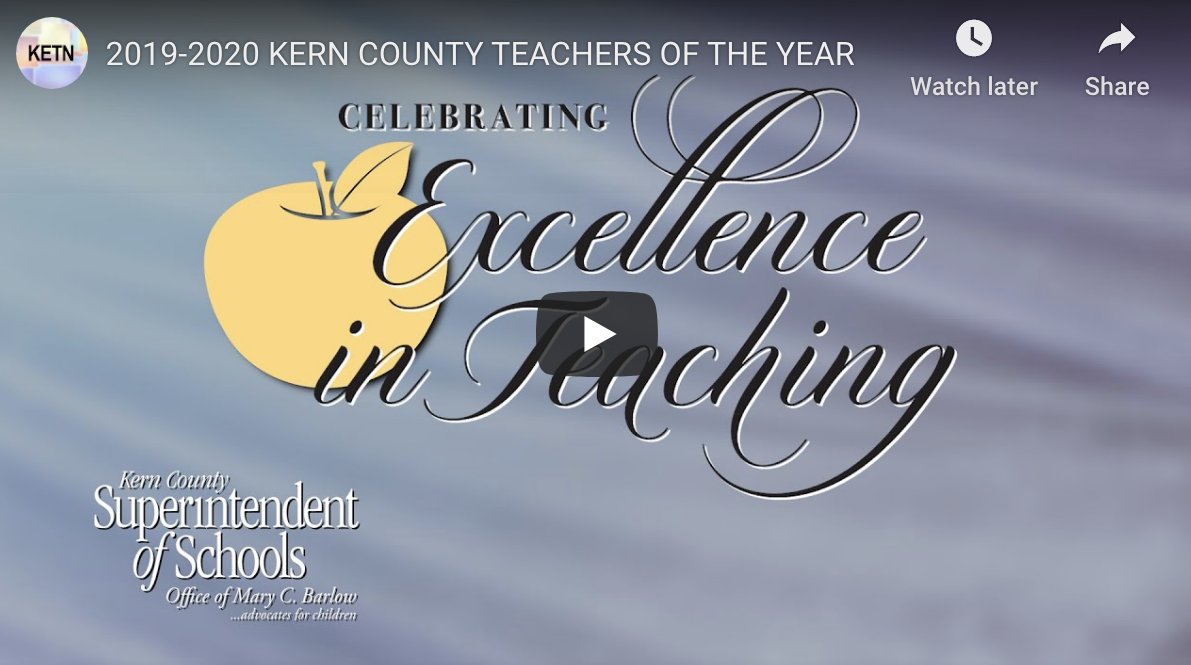 KCSOS's tweet photo. Wajeha Chaudhry (Loudon Elem.) &amp; Nicole Negron (Sierra Middle) have been named the 2019-20 Kern County Teachers of the Year. Joseph Andreotti from Lakeside School was selected as alternate. 
Please see the video announcement: https://t.co/8TJyh6ktxz 
#kernTOY2020 #kcsosproud https://t.co/X7sVcunqsK