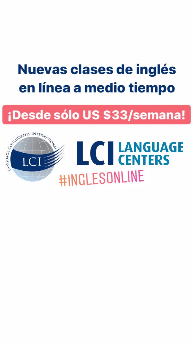 LCIEnglish's tweet photo. ¿Quieres estudiar inglés desde casa en un horario menos intensivo? ¡Mira nuestros nuevos cursos virtuales en vivo a tiempo parcial, con excelentes precios y múltiples horarios para diferentes zonas horarias! https://t.co/cF21yHxOL1 #inglesonline #AprendeEnCasa #AprendemosEnCasa https://t.co/Y5c3hwQghY