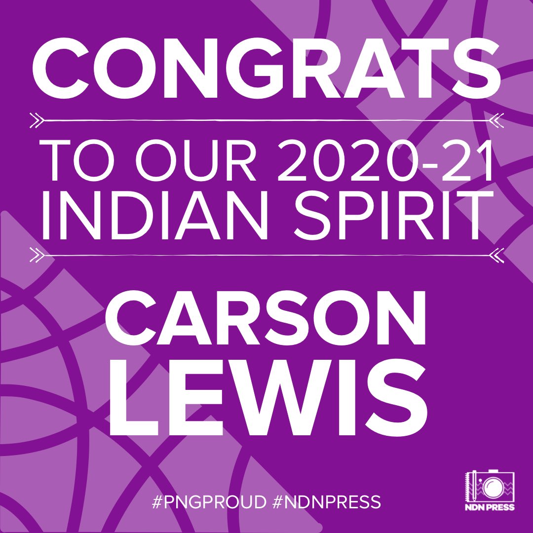CONGRATS TO OUR 2020-21 INDIAN SPIRIT, CARSON LEWIS!! 💜💜💜💜💜

WE LOOK FORWARD TO SEEING YOU ON THE VICTORY TRAIL NEXT YEAR!!

#PNGproud #NDNPress #ScalpEm