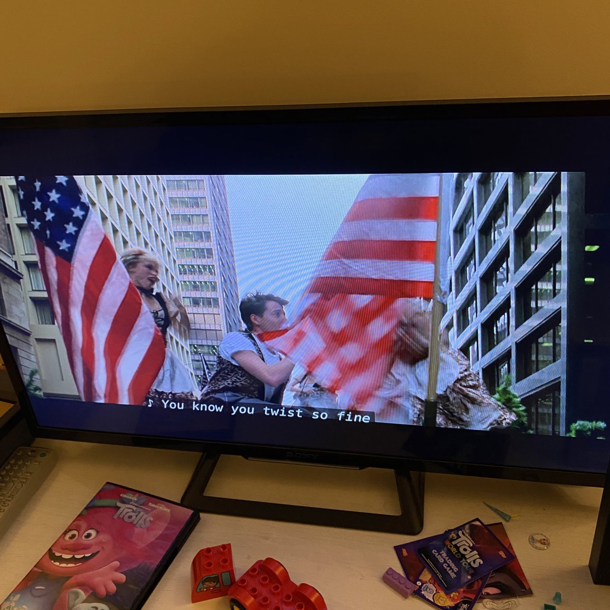 ishkolhatkar's tweet photo. Perfect way to end my birthday. 13 and I watching a movie we both love. 

Can’t get rid of the subtitles on Netflix for some reason. Presumably it’s decided I now need them on permanently. #MuttonJeff https://t.co/2DnK0V4Ktr
