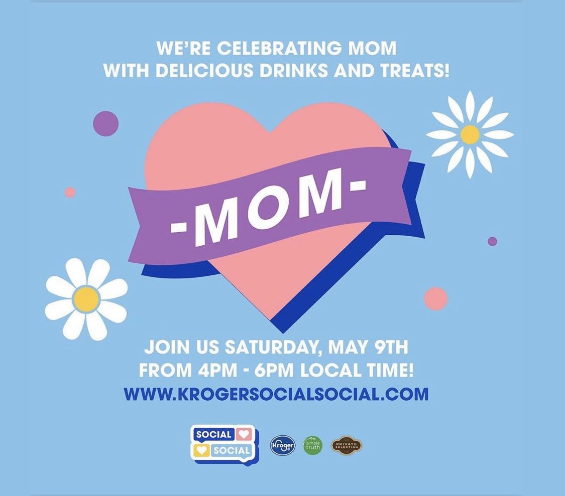 Join me tomorrow for the <a href="/kroger/">Kroger</a> Social Social! We’re making delicious recipes, crafting some Mother’s Day gifts and have a fun challenge!