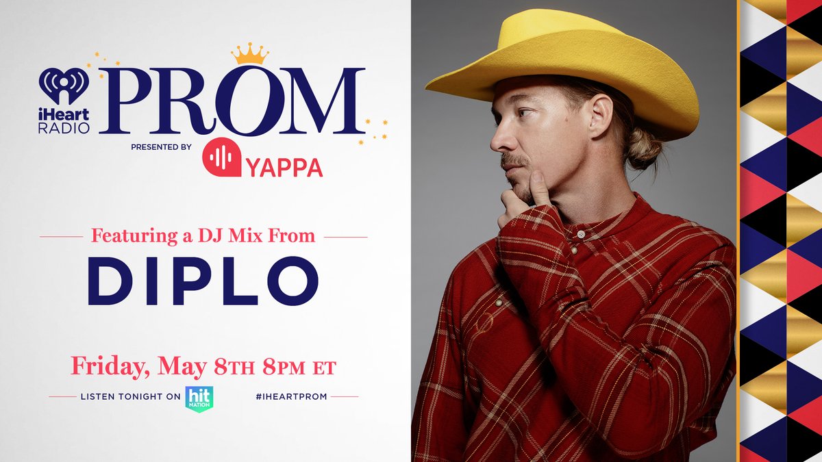 Wild949's tweet photo. PROM KING @DIPLO IS HERE!

Having so much fun right now at the virtual #iHeartProm!! Listen now at https://t.co/VBn5Bpcr17 https://t.co/7xowWpSp8R
