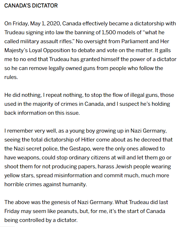 CanadaAwaken's tweet photo. Letter to the editor in the @ottawasuncom says it all. WILLIAM GRUESCHOW grew up in Nazi Germany, he KNOWS what he's talking about. Is this what #Canada has come to? Are we WILLINGLY being run by a nazi? https://t.co/hTtqcUdPRa