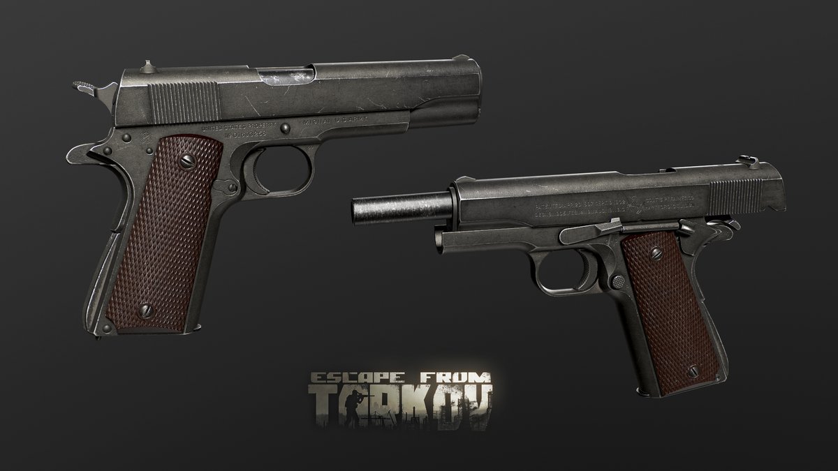 bstategames's tweet photo. In honor of the 75th anniversary of Victory in the Great Patriotic War, two new weapons in the game - the Shpagin PPSH-41 submachine gun and the Colt M1911 pistol - became available on the second level of Prapor and Peacekeeper respectively
#9May #9Мая #EscapefromTarkov https://t.co/d9dyOUsSwb
