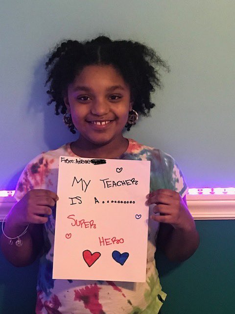 MsH_LMES's tweet photo. Their appreciation means the world to me.  I hope they know how much I love being their teacher! 💕 #missingthetinyhumans https://t.co/rGNAewX9ai