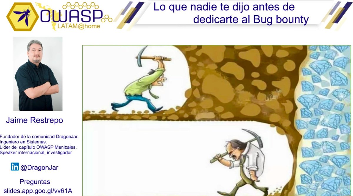 owaspbaq's tweet photo. Iniciamos la segunda sesión de la tarde en #OWASPLatamAtHome con @DragonJAR y su gran conferencia @owasplatam ...

Aquí esta el link de nuestro canal donde sera transmitido https://t.co/1lLiDtEtBj

#OwaspLatamTurs 
#OwaspLatam
#OwaspLatamAtHome
#QuedateEnCasa https://t.co/Fs9F6pa16P