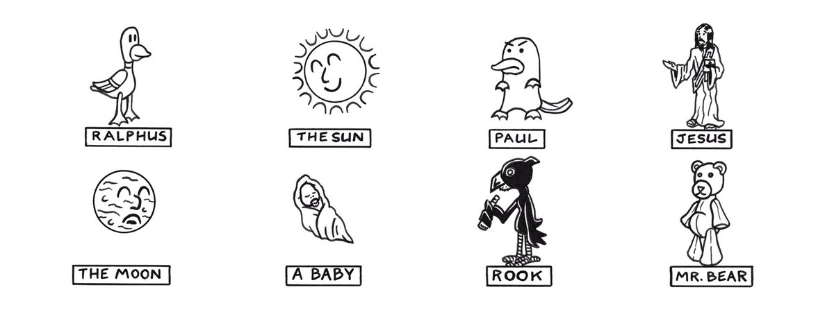 WhoseComics's tweet photo. I've created this simple schematic to help readers easily identify the various characters of the Happy Train comics.
Happy Train Super Collection coming soon!
https://t.co/djSQTsVOH7 
#comics #whosecomics #happytrain #comicstrip #manga #comicbooks #animals #jesus #baby https://t.co/zfG8FWVoHn