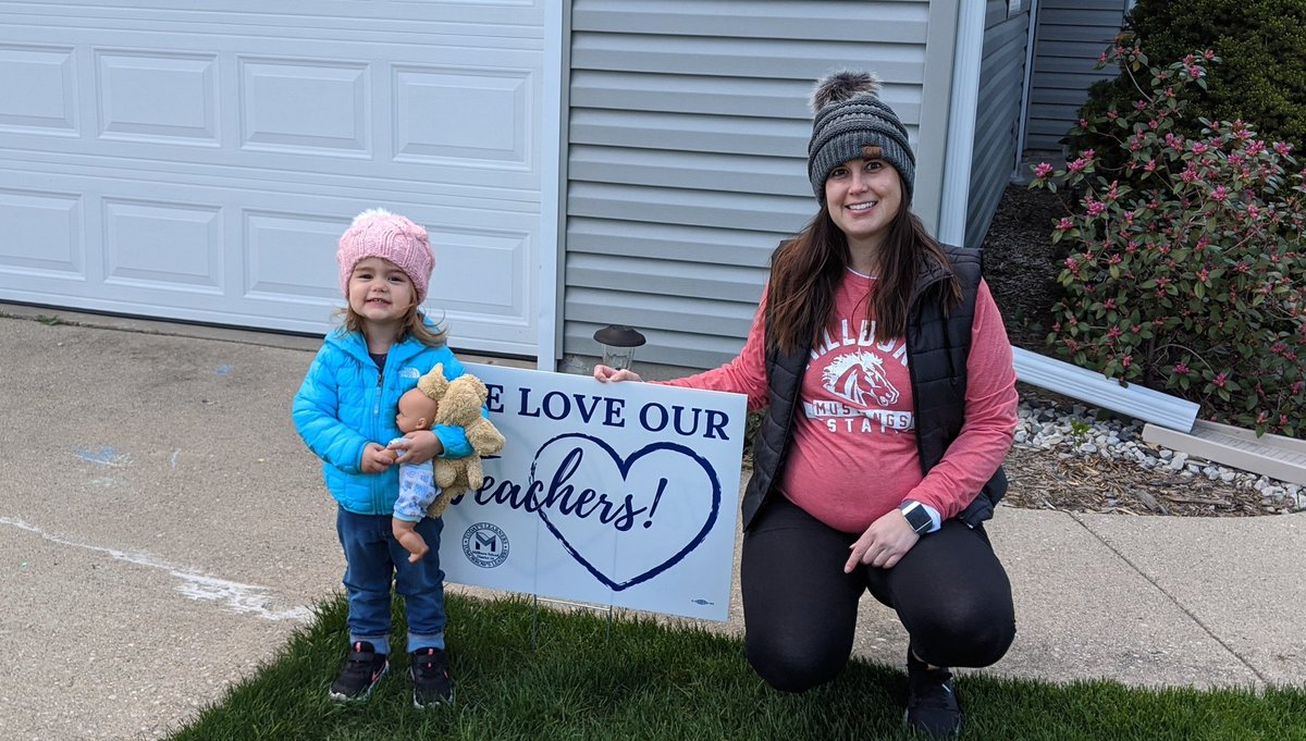 Came home from our amazing Millburn parade to this thoughtful sign! Loved seeing my students, families, and MES family. ❤️ #d24inspires